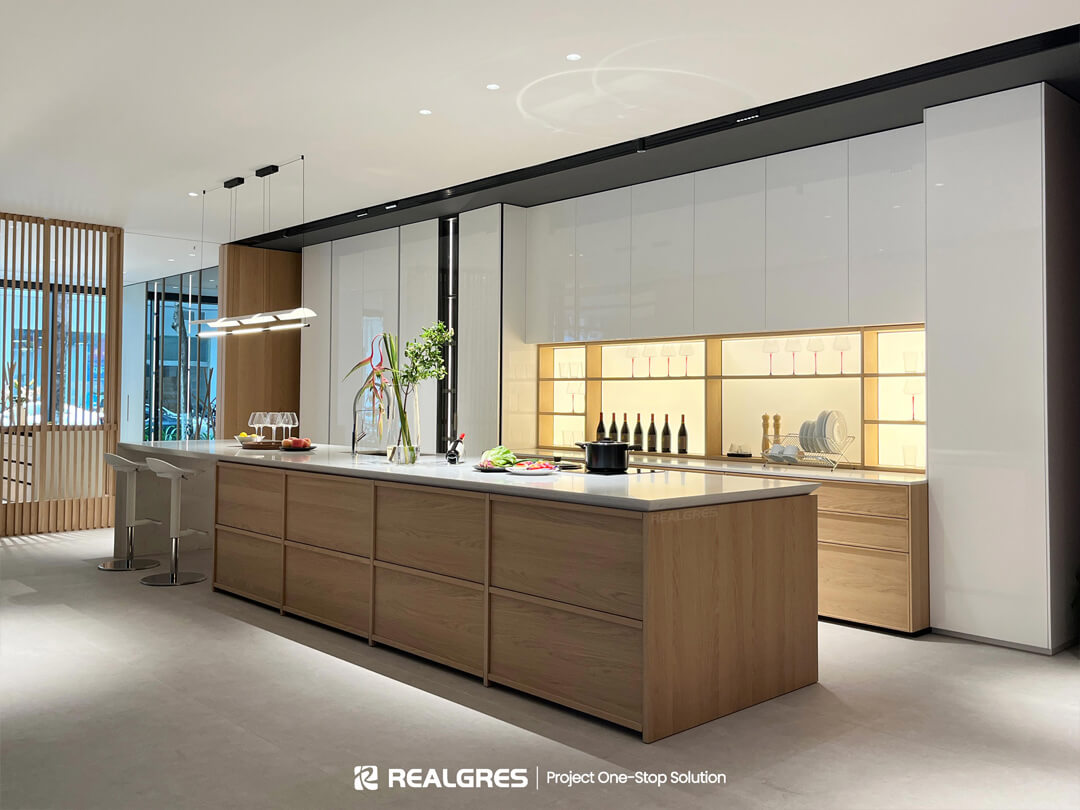 white cabinets modern kitchen
