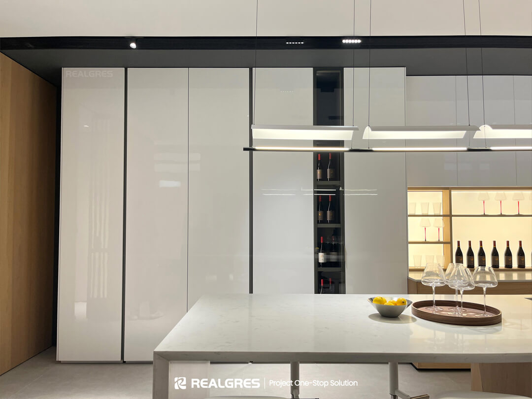 white cabinets modern kitchen