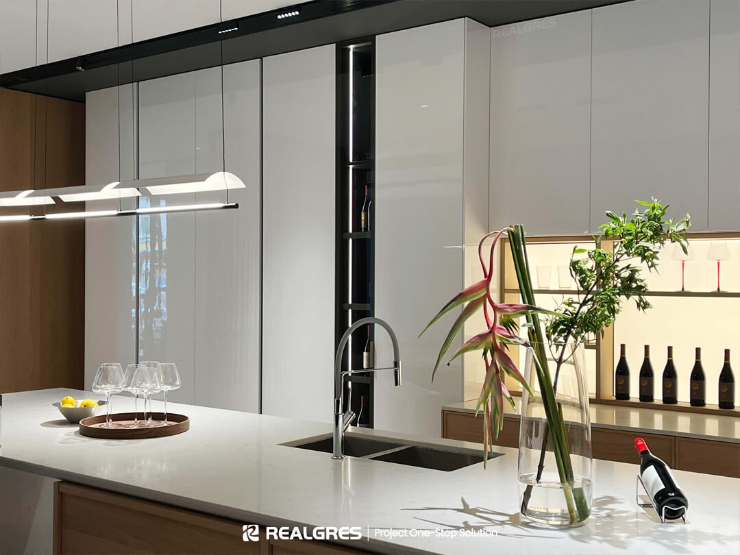 white cabinets modern kitchen