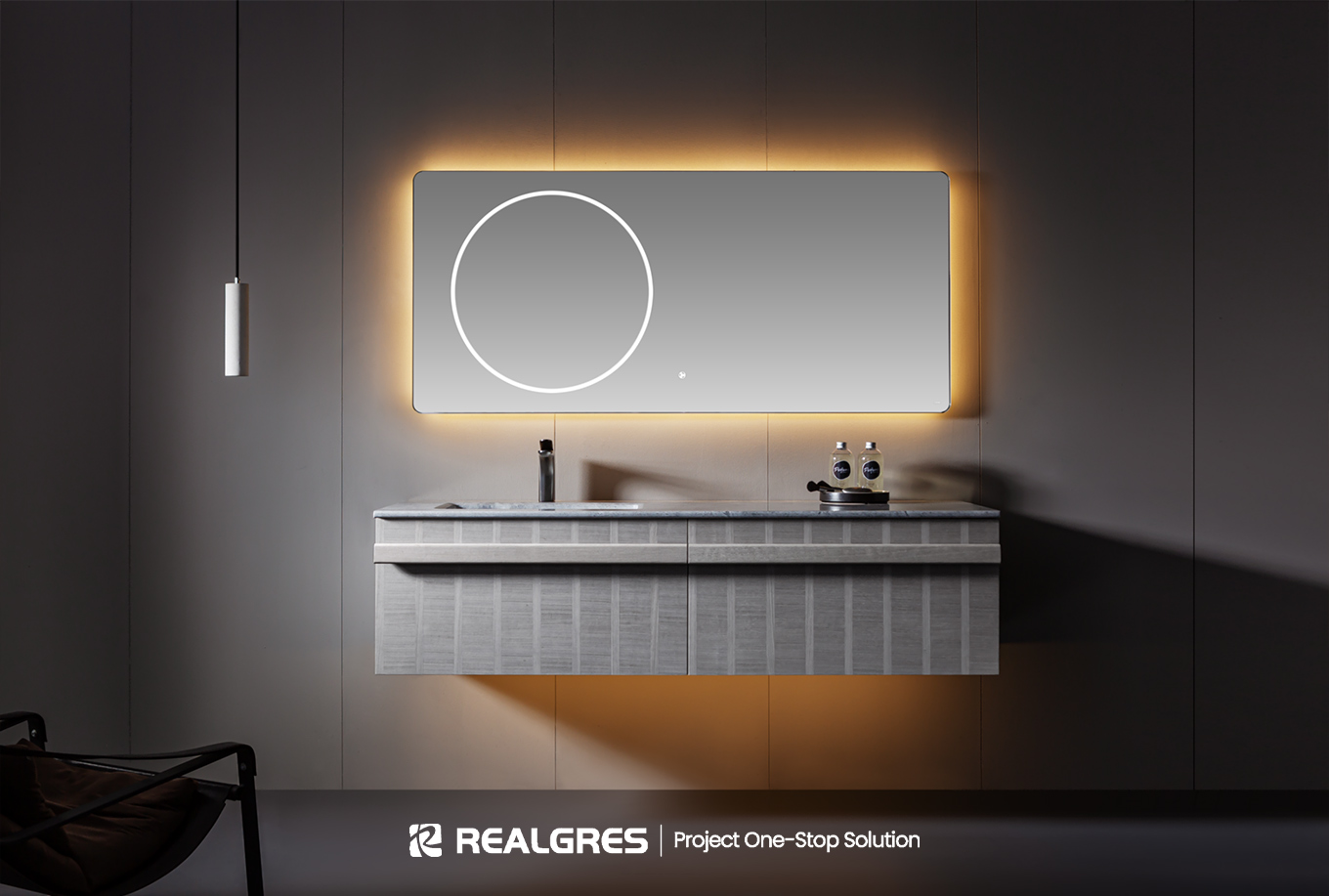 Grey Bathroom Vanity Cabinet