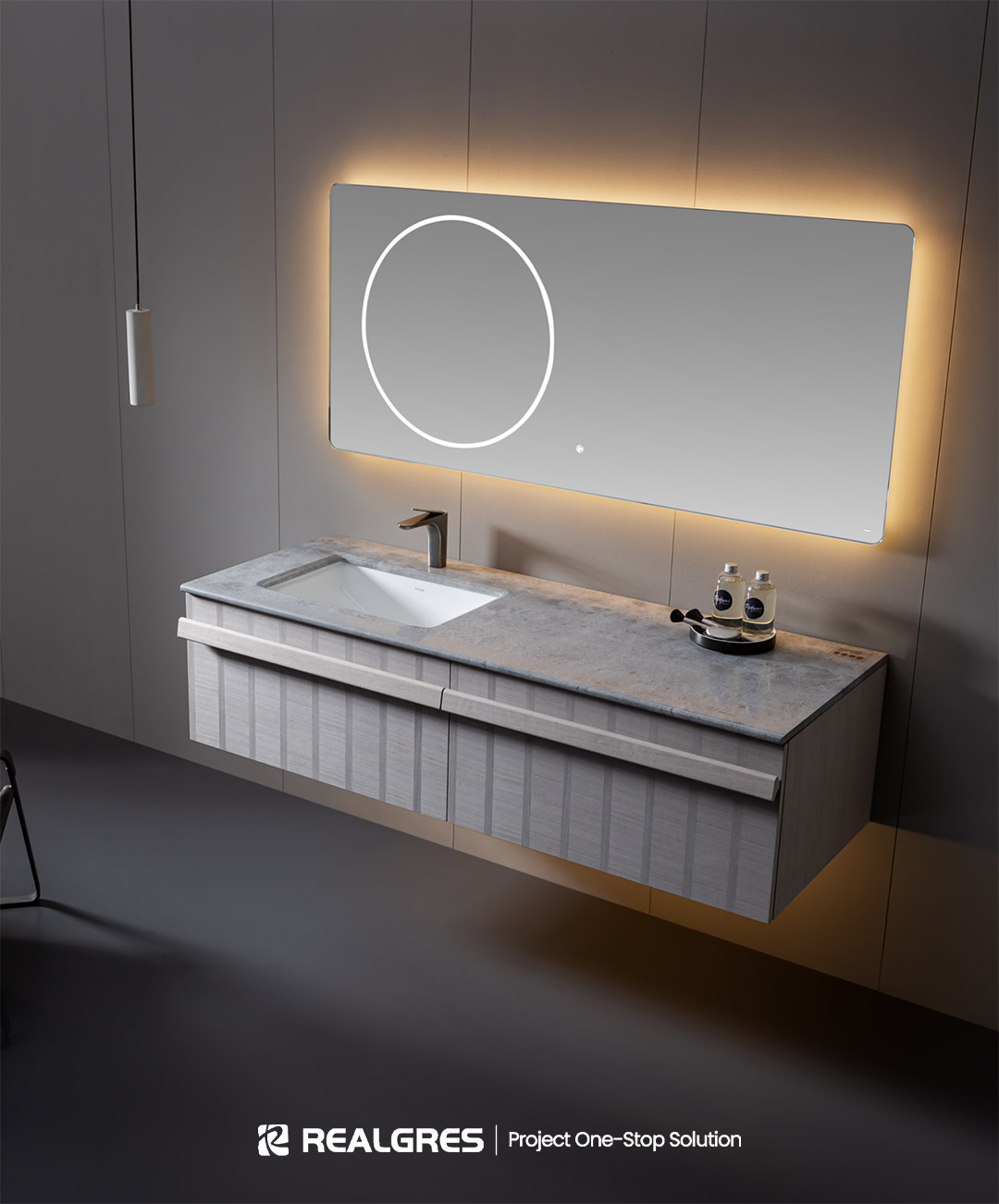 Grey Bathroom Vanity Cabinet