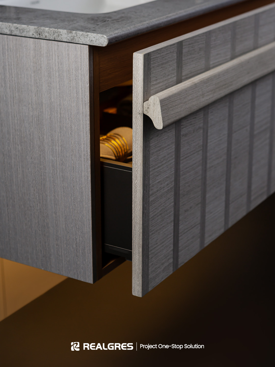 Grey Bathroom Vanity Cabinet