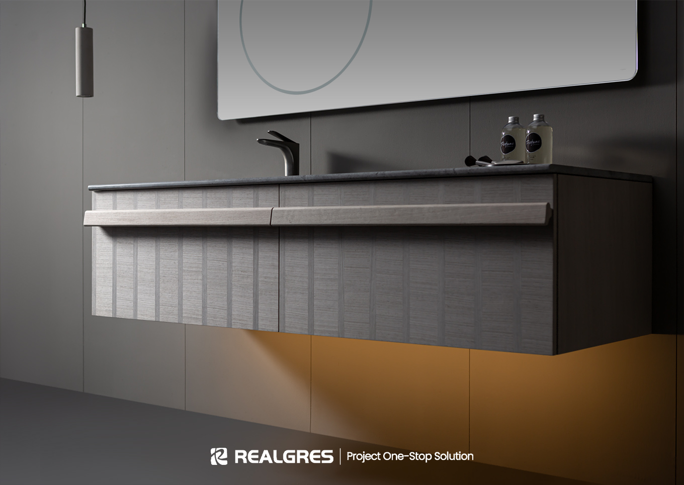 Grey Bathroom Vanity Cabinet